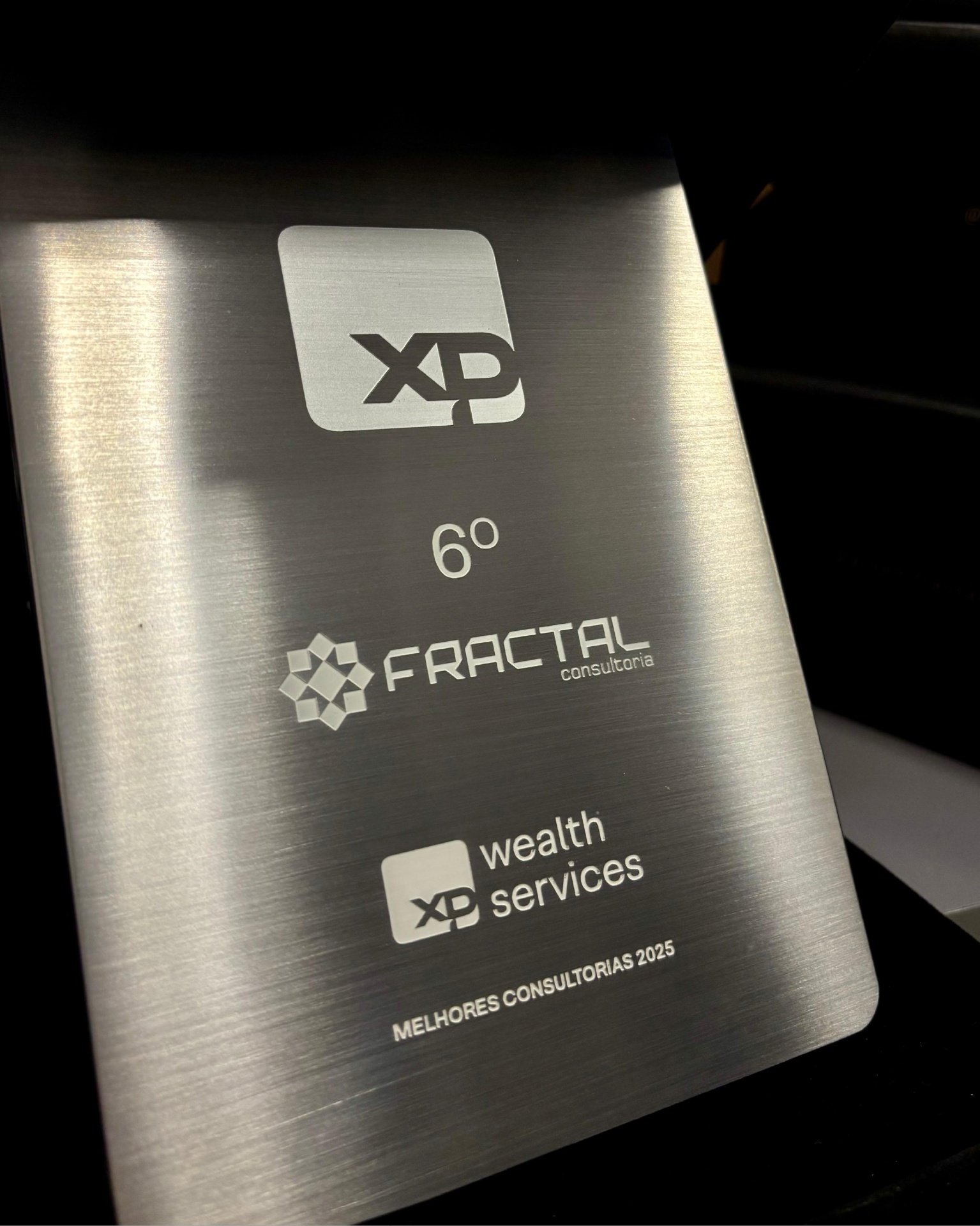 Prêmio XP Wealth Services — 6ª Fractal Consultoria 2025
